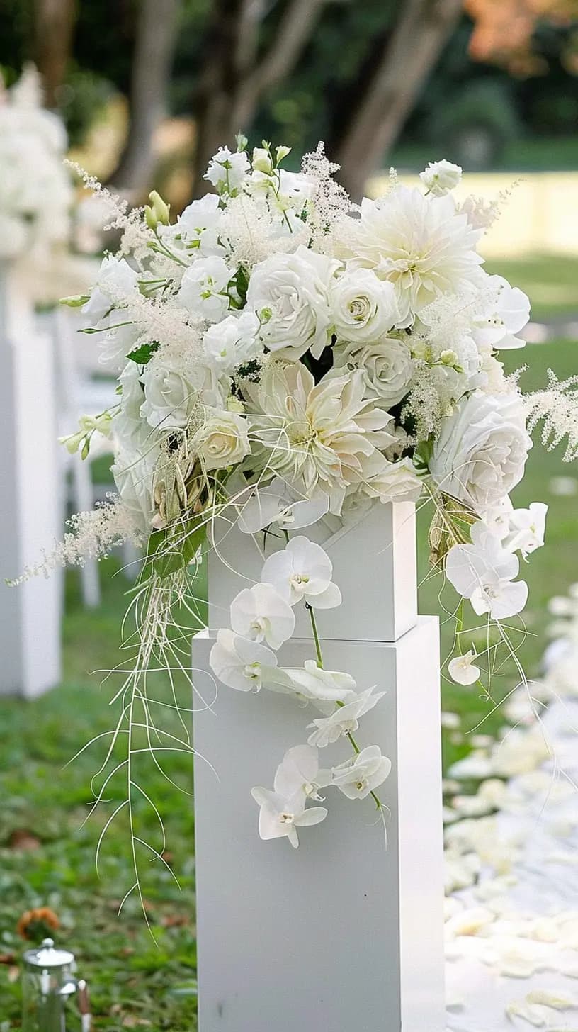 Composition florale blanche